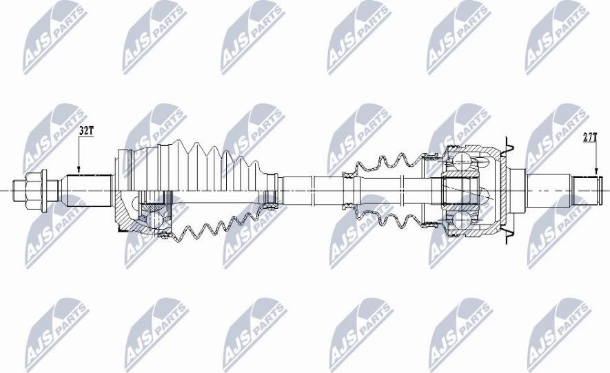 NTY NPW-CH-086 - Приводной вал avtokuzovplus.com.ua