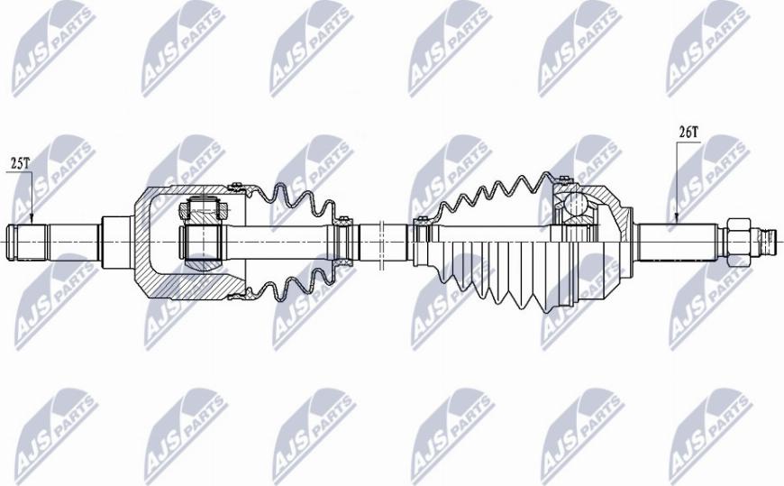 NTY NPW-CH-106 - Приводний вал autocars.com.ua