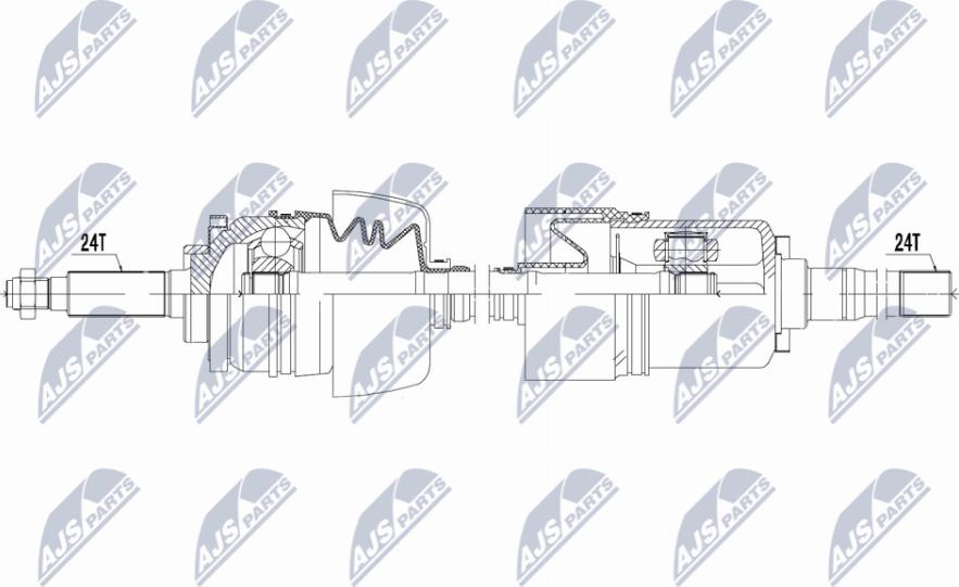NTY NPW-CH-144 - Приводний вал autocars.com.ua