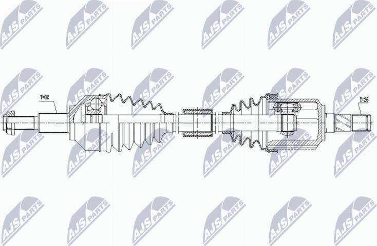 NTY NPW-CH-158 - Приводний вал autocars.com.ua