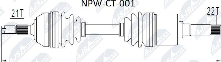 NTY NPW-CT-001 - Приводной вал avtokuzovplus.com.ua