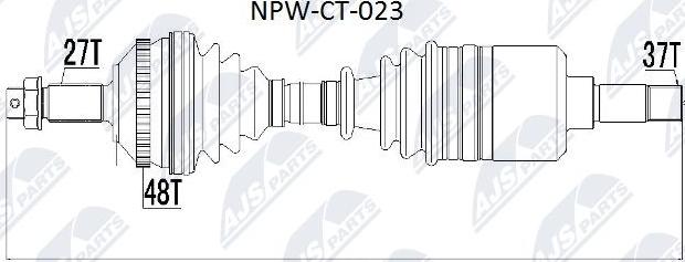 NTY NPW-CT-023 - Приводной вал avtokuzovplus.com.ua