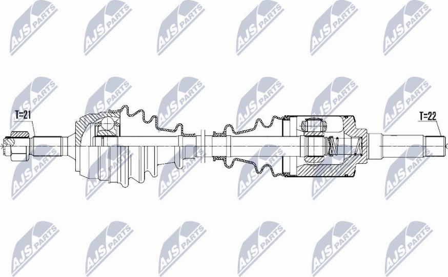 NTY NPW-CT-067 - Приводний вал autocars.com.ua