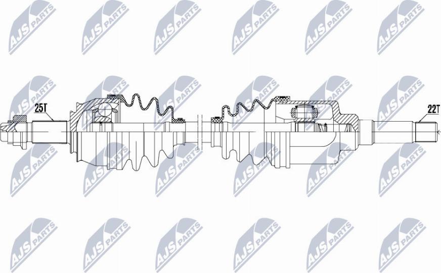 NTY NPW-CT-071 - Приводний вал autocars.com.ua