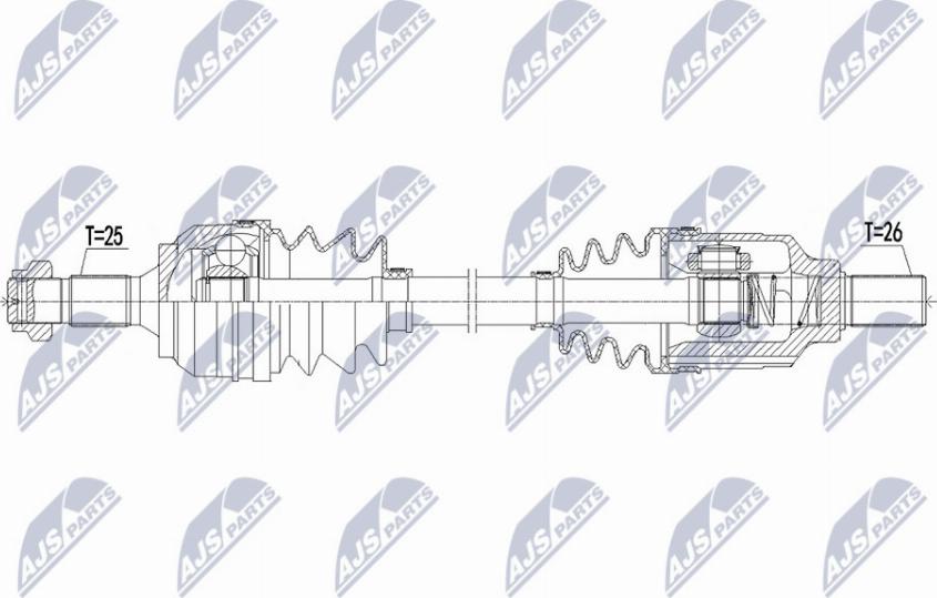 NTY NPW-CT-087 - Приводний вал autocars.com.ua