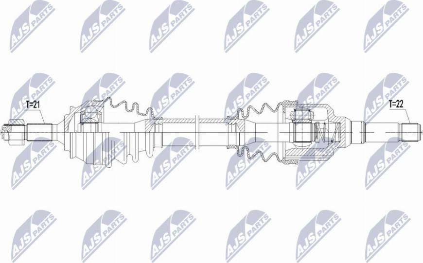 NTY NPW-CT-095 - Приводний вал autocars.com.ua