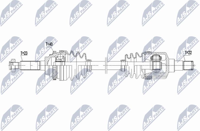 NTY NPW-DW-053 - Приводний вал autocars.com.ua