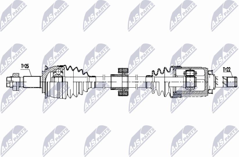 NTY NPW-DW-059 - Приводний вал autocars.com.ua