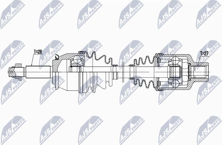 NTY NPW-DW-076 - Приводний вал autocars.com.ua