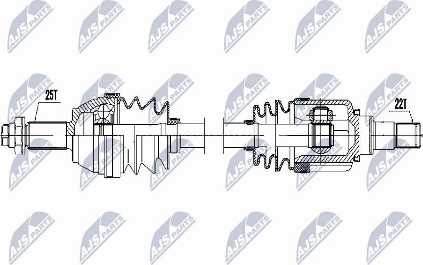 NTY NPW-FR-079 - Приводний вал autocars.com.ua