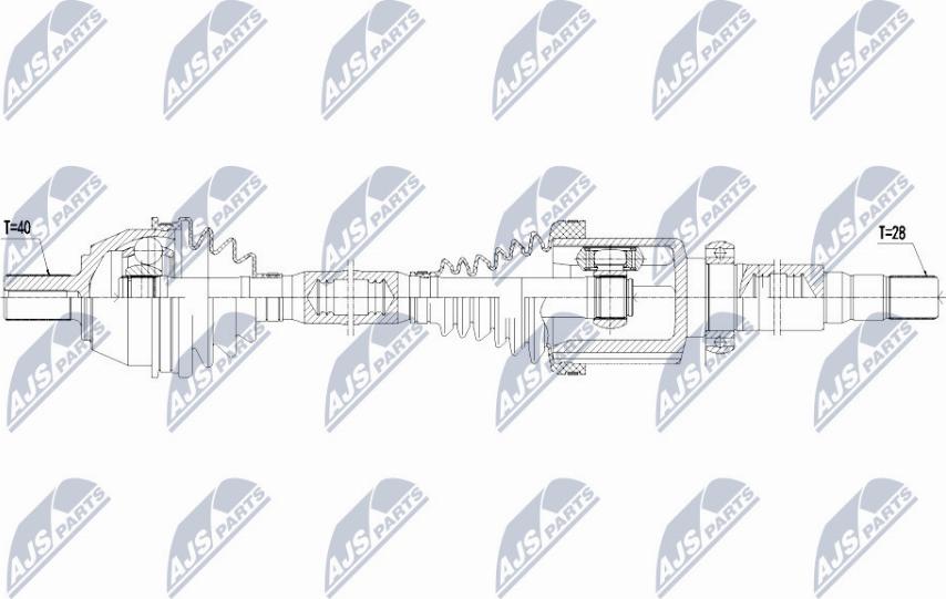 NTY NPW-FR-080 - Приводний вал autocars.com.ua