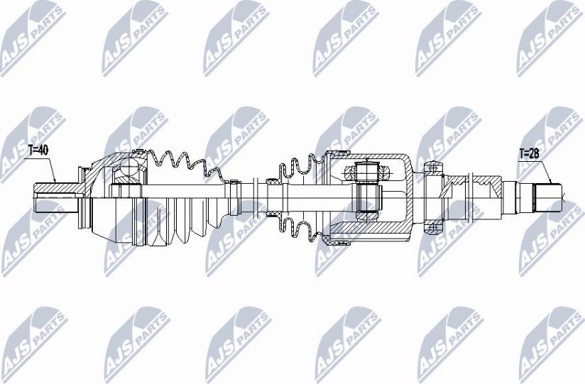 NTY NPW-FR-086 - Приводний вал autocars.com.ua