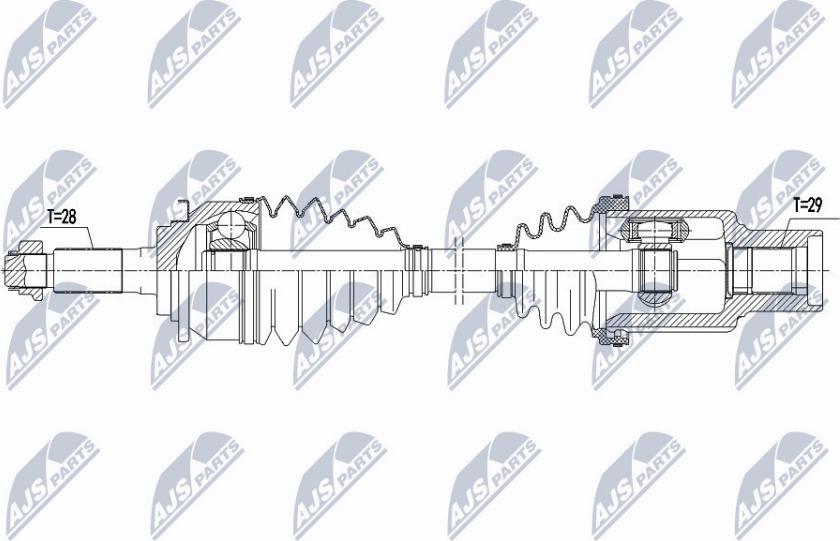 NTY NPW-FR-090 - Приводной вал avtokuzovplus.com.ua