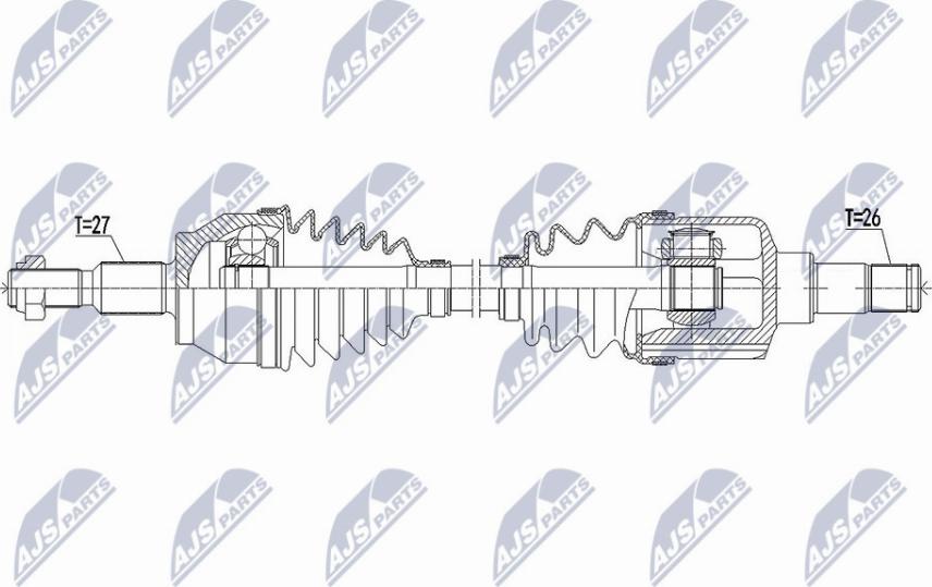 NTY NPW-FR-109 - Приводний вал autocars.com.ua