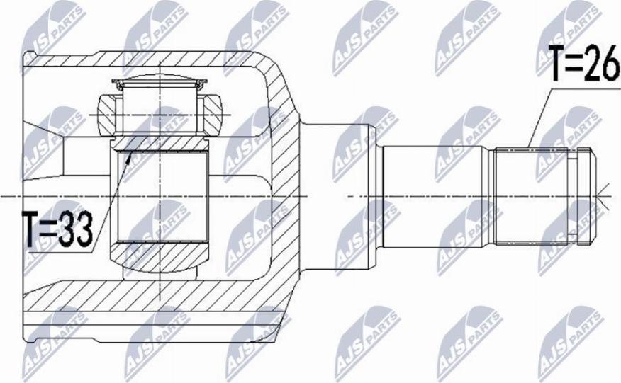 NTY NPW-FR-110 - Шарнірний комплект, ШРУС, приводний вал autocars.com.ua