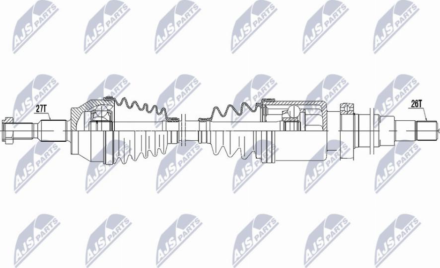 NTY NPW-FR-131 - Приводний вал autocars.com.ua