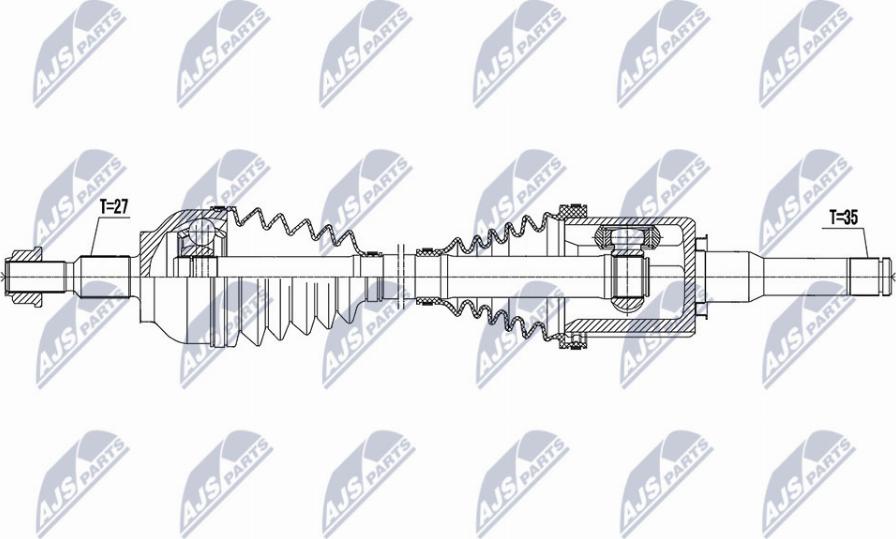 NTY NPW-FR-133 - Приводний вал autocars.com.ua