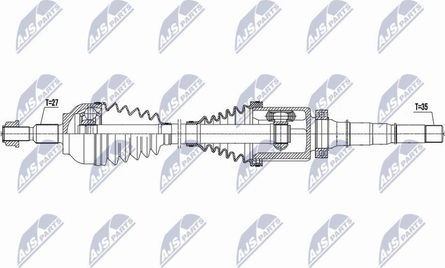 NTY NPW-FR-135 - Приводний вал autocars.com.ua