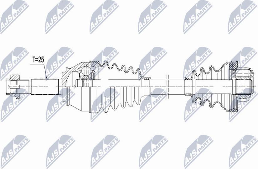 NTY NPW-FT-023 - Приводний вал autocars.com.ua