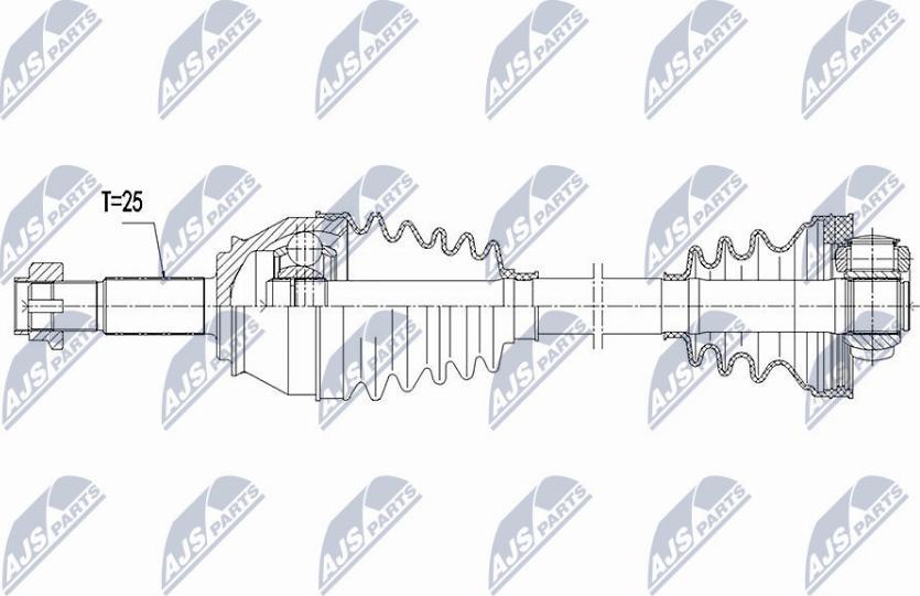 NTY NPW-FT-025 - Приводний вал autocars.com.ua