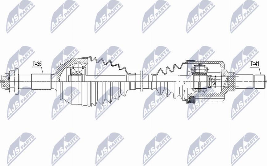 NTY NPW-FT-037 - Приводний вал autocars.com.ua