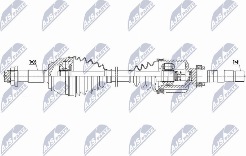 NTY NPW-FT-039 - Приводний вал autocars.com.ua