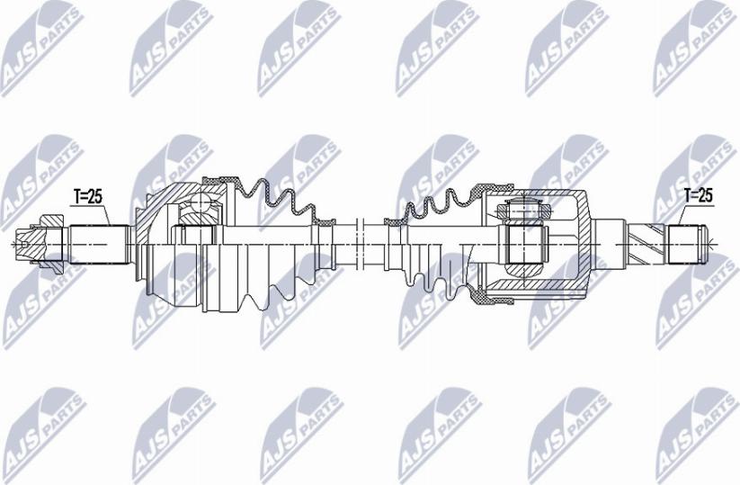 NTY NPW-FT-043 - Приводний вал autocars.com.ua