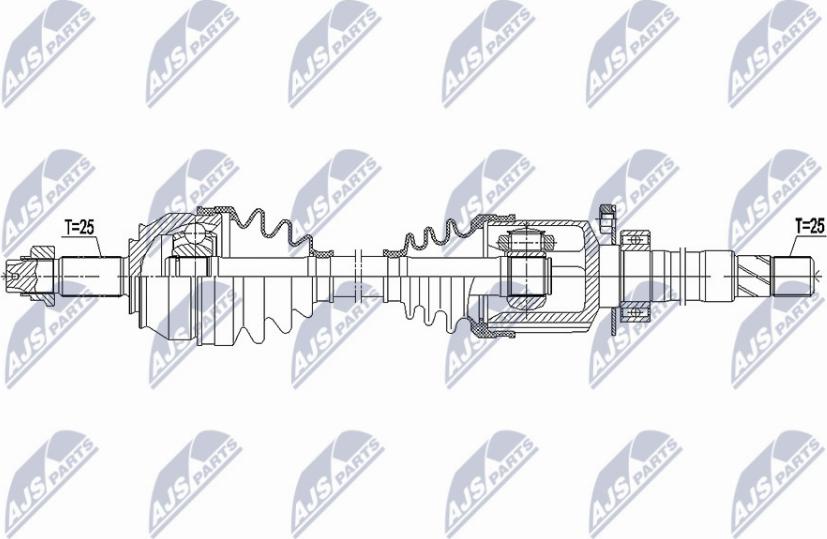 NTY NPW-FT-045 - Приводний вал autocars.com.ua