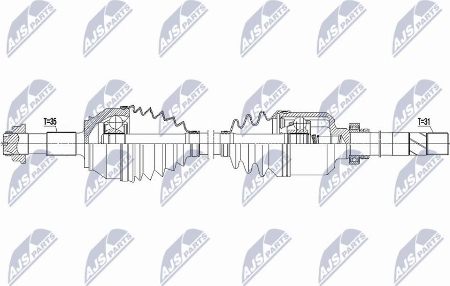 NTY NPW-FT-063 - Приводной вал avtokuzovplus.com.ua