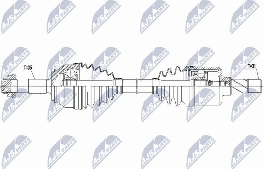 NTY NPW-FT-065 - Приводний вал autocars.com.ua