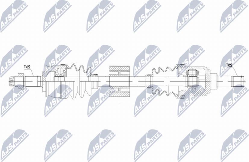 NTY NPW-FT-069 - Приводной вал avtokuzovplus.com.ua