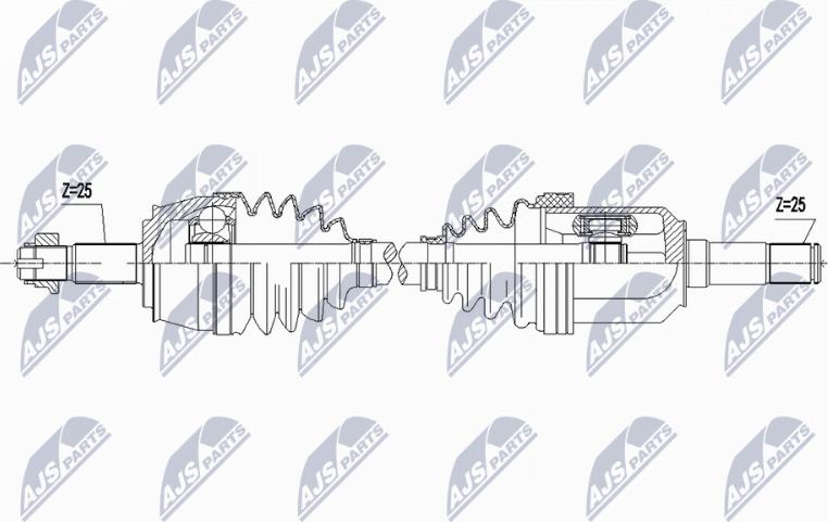 NTY NPW-FT-089 - Приводний вал autocars.com.ua