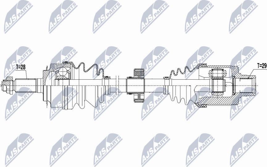 NTY NPW-HD-044 - Приводний вал autocars.com.ua