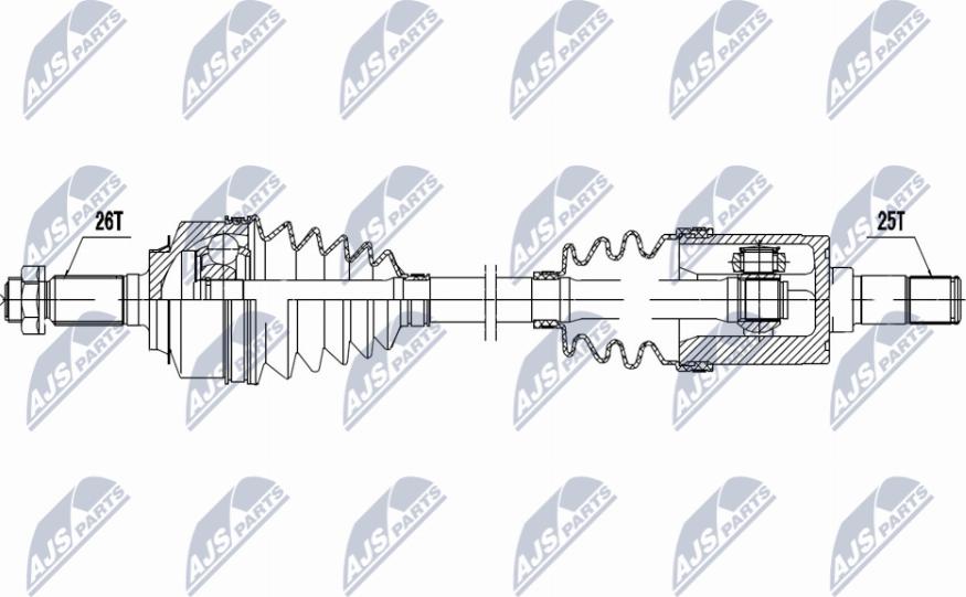 NTY NPW-HD-087 - Приводний вал autocars.com.ua