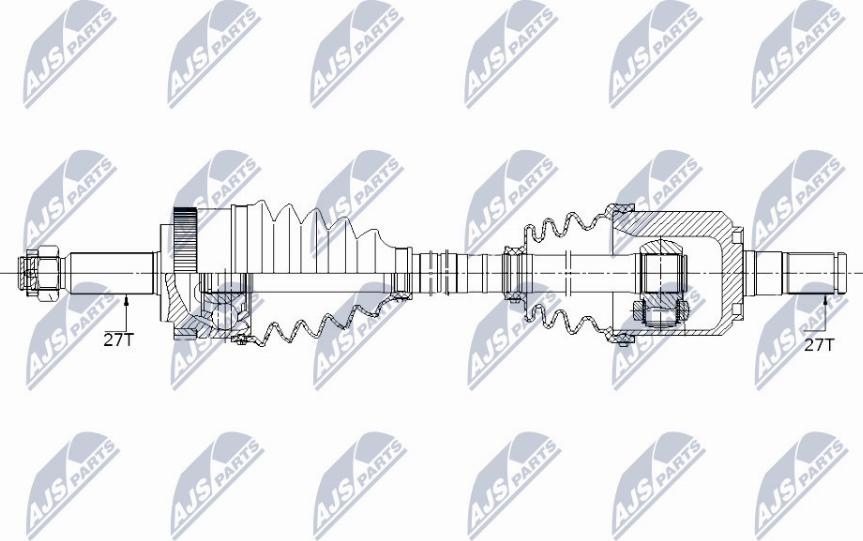 NTY NPW-HY-543 - Приводний вал autocars.com.ua