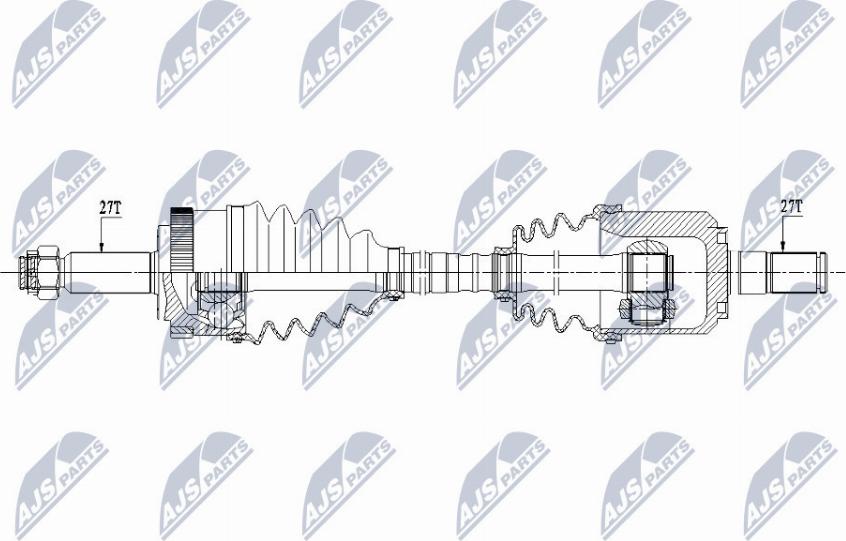 NTY NPW-HY-545 - Приводний вал autocars.com.ua