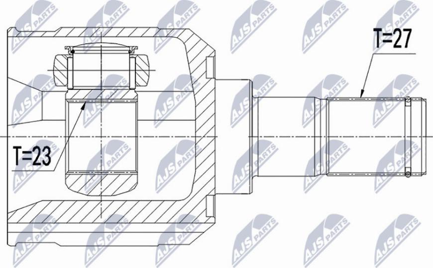 NTY NPW-HY-546 - Шарнирный комплект, ШРУС, приводной вал avtokuzovplus.com.ua