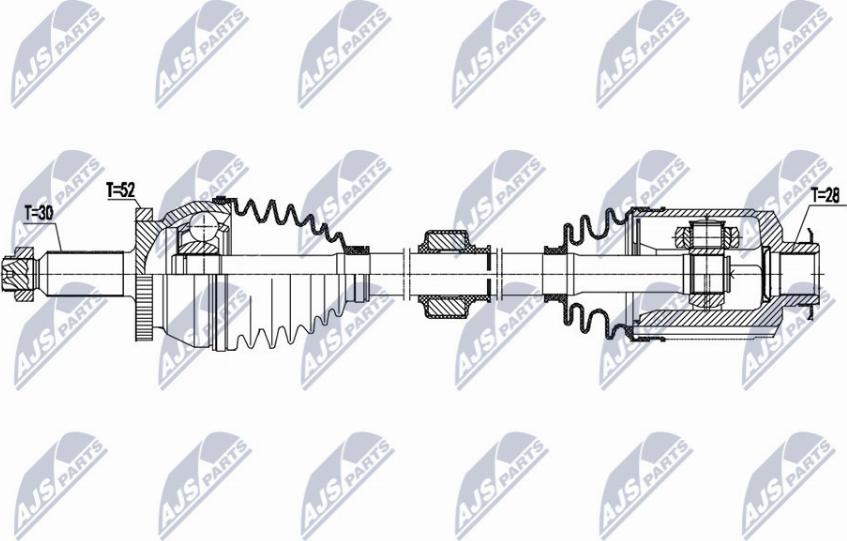 NTY NPW-HY-575 - Приводний вал autocars.com.ua