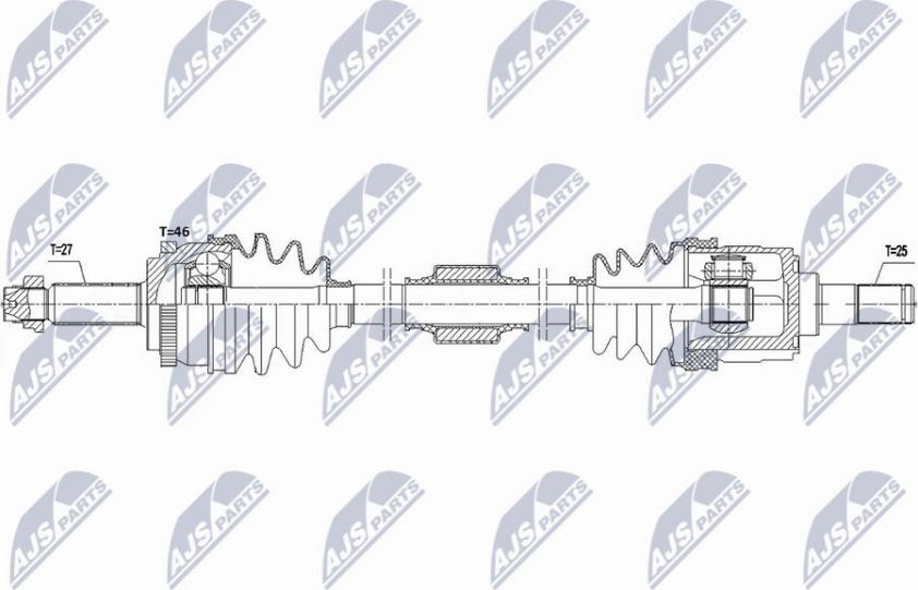 NTY NPW-HY-579 - Приводний вал autocars.com.ua