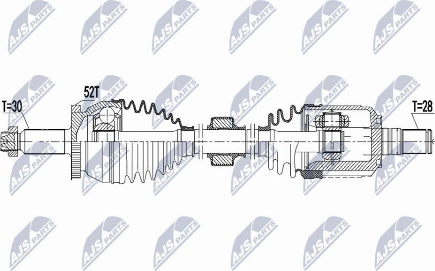 NTY NPW-HY-583 - Приводний вал autocars.com.ua