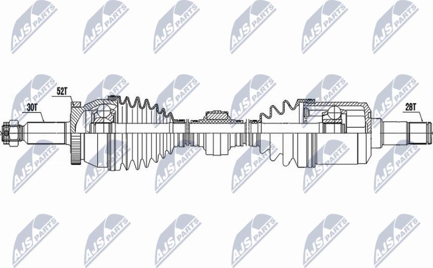 NTY NPW-HY-595 - Приводний вал autocars.com.ua