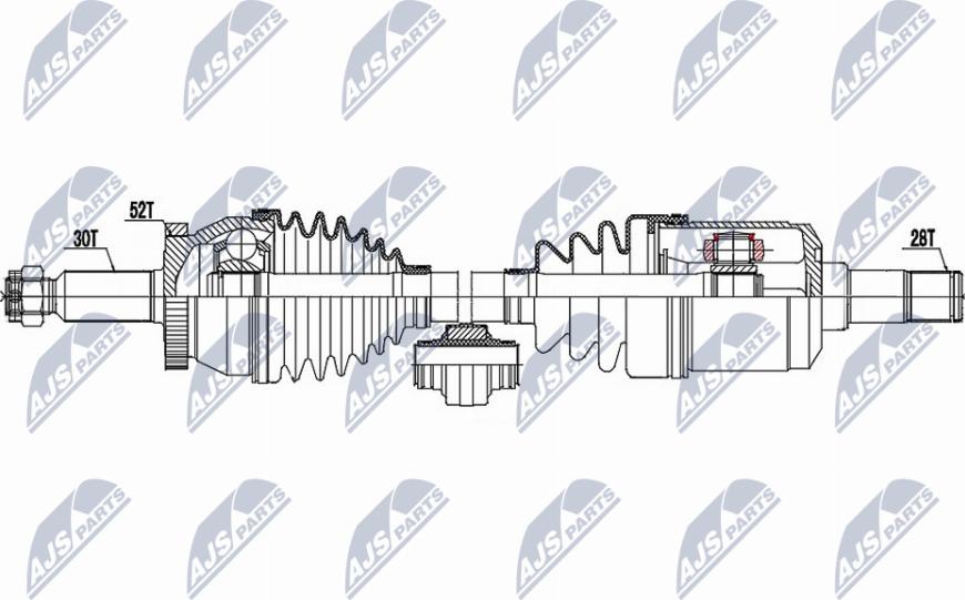 NTY NPW-HY-597 - Приводний вал autocars.com.ua