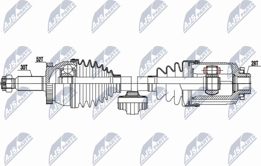 NTY NPW-HY-599 - Приводний вал autocars.com.ua