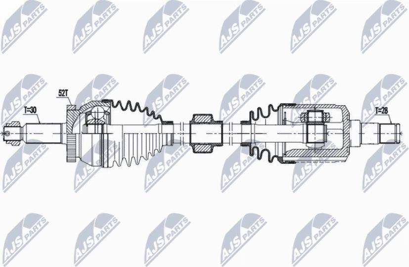 NTY NPW-HY-625 - Приводний вал autocars.com.ua