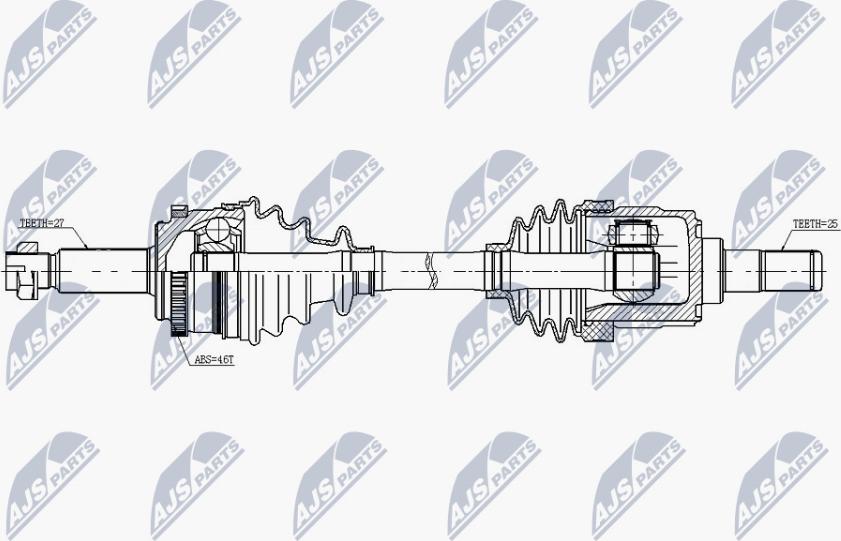 NTY NPW-KA-343 - Приводний вал autocars.com.ua