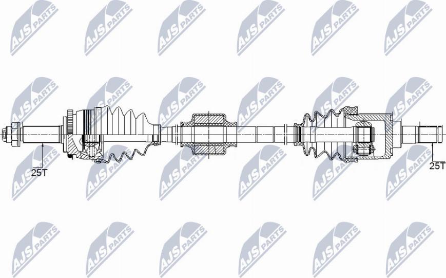 NTY NPW-KA-358 - Приводний вал autocars.com.ua