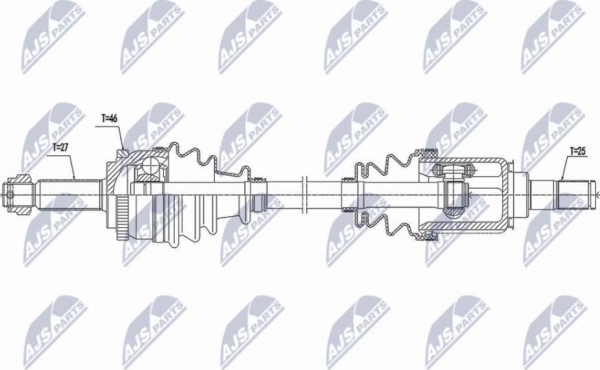 NTY NPW-KA-368 - Приводний вал autocars.com.ua