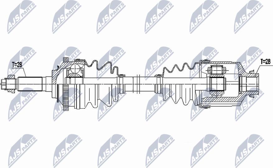 NTY NPW-KA-370 - Приводний вал autocars.com.ua