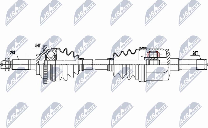 NTY NPW-KA-372 - Приводний вал autocars.com.ua