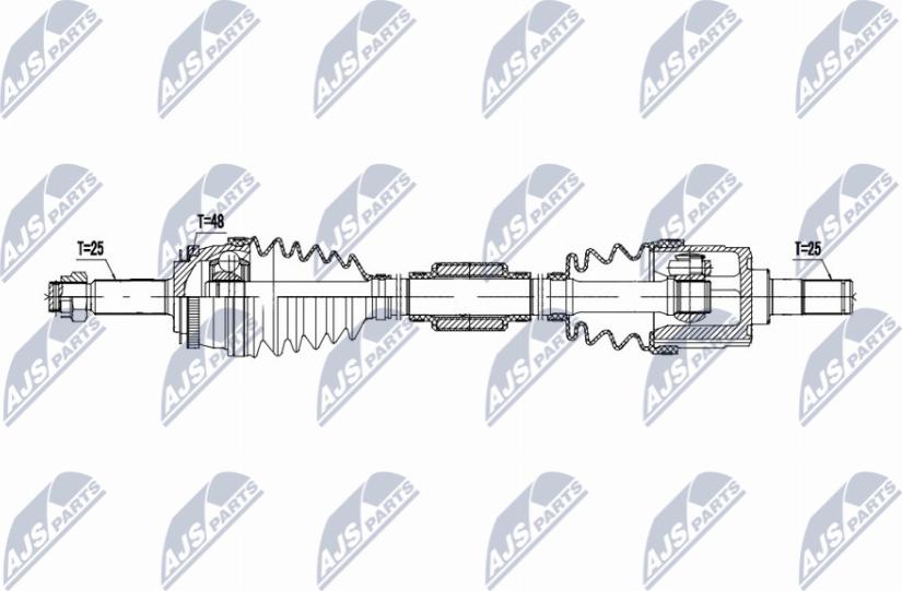 NTY NPW-KA-382 - Приводний вал autocars.com.ua